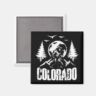 Aimant Colorado Jour Bigfoot Randonnée Vintage