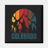 Aimant Colorado Mountains Retro (Devant)