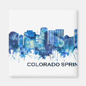 Aimant Colorado Springs Colorado Skyline Blue (Devant)