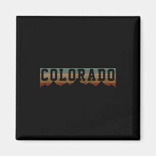 Aimant Colorado Vintage Montagnes Rocheuses Nature Extéri