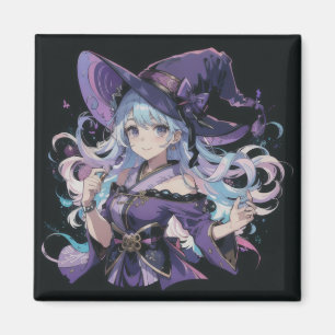 Aimant Coloré/Anime/sorcière/Halloween