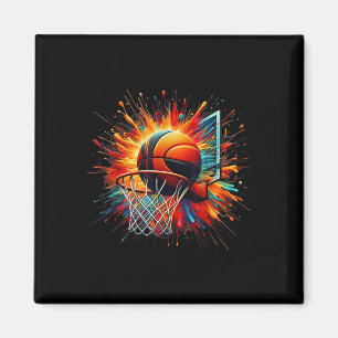 Aimant Coloré Basketball Teinture Couleur Splash Hoop Net