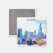 Aimant Coloré Bogota Colombie Cityscape (Recto/Verso)