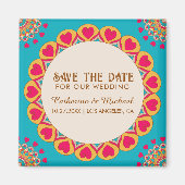 Aimant Coloré Ethnic Mandala Bold & Bright Mariage (Devant)
