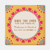Aimant Coloré Ethnic Mandala Bold & Bright Mariage (Devant)