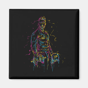 Aimant Coloré Strongman Bodybuilding Gym Poids