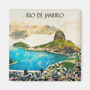 Aimant Colorée Rio de Janeiro Brésil Ville Peinture