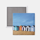 Aimant Colorful Beach Huts (Recto/Verso)