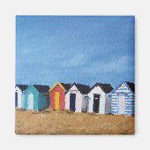 Aimant Colorful Beach Huts (Devant)