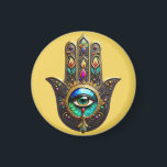 Aimant Colorful Brown Gold Hamsa Rainbow Color Third Eye<br><div class="desc">You are viewing The Lee Hiller Photography Art and Designs Collection of Home and Office Decor,  Apparel,  Gifts and Collectibles. The Designs include Lee Hiller Photography and Mixed Media Digital Art Collection http://LeeHiller.com</div>