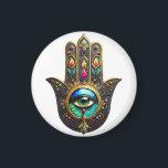 Aimant Colorful Brown Gold Hamsa Rainbow Color Third Eye<br><div class="desc">You are viewing The Lee Hiller Photography Art and Designs Collection of Home and Office Decor,  Apparel,  Gifts and Collectibles. The Designs include Lee Hiller Photography and Mixed Media Digital Art Collection http://LeeHiller.com</div>