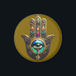 Aimant Colorful Brown Gold Hamsa Rainbow Color Third Eye<br><div class="desc">You are viewing The Lee Hiller Photography Art and Designs Collection of Home and Office Decor,  Apparel,  Gifts and Collectibles. The Designs include Lee Hiller Photography and Mixed Media Digital Art Collection http://LeeHiller.com</div>