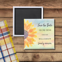 Colorful Family Reunion Sunflower Save The Date