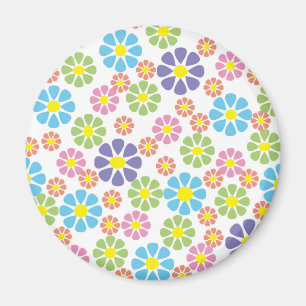 Aimant Colorful floral art pattern design