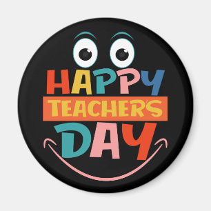 Aimant Colorful Happer Teachers Day Drôle Visage