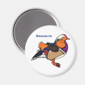 Aimant Colorful mandarin duck (Recto/Verso)