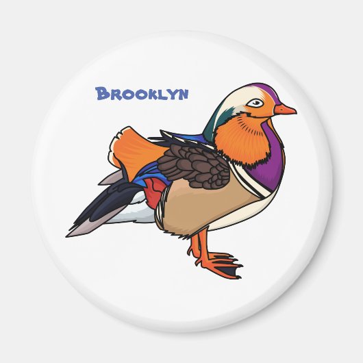 Aimant Colorful mandarin duck (Devant)