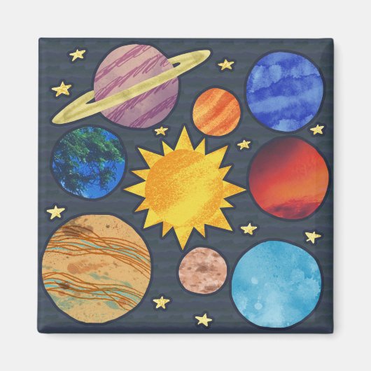 Aimant Colorful Solar System (Devant)