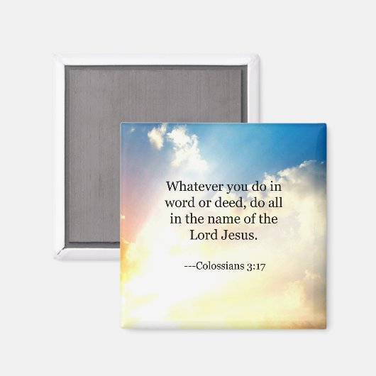 Aimant Colossien 3:17, Écriture biblique chrétienne (Recto/Verso)