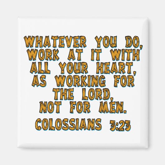 Aimant Colossiens 3:23 (Devant)