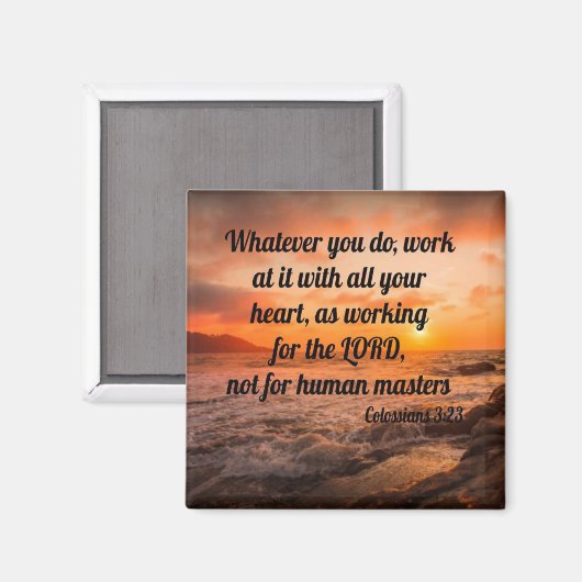 Aimant Colossiens 3:23 (Recto/Verso)