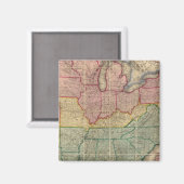 Aimant Colton's Railroad and County Map, États-Unis (Recto/Verso)