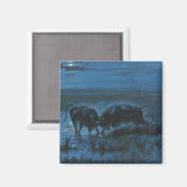 Aimant Combat au clair de lune (Combat de buffles d'eau) (Recto/Verso)