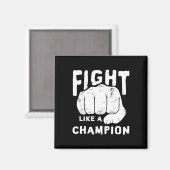Aimant Combat Boxe Kickboxing Match Combattant Arts Marti (Recto/Verso)