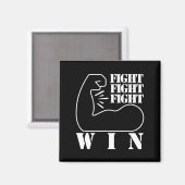 Aimant Combattre, combattre, combattre, gagner (Recto/Verso)