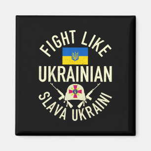 Aimant Combattre comme un Ukrainien Soutenez l'Ukraine Je