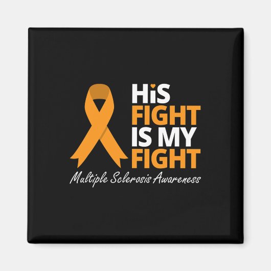 Aimant Combattre est mon combat Ms Sensibilisation Orange (Devant)