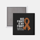 Aimant Combattre est mon combat Orange Support Leukemia L (Recto/Verso)