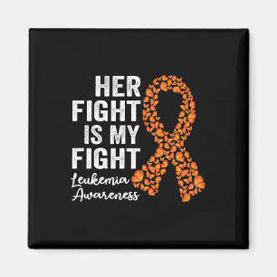 Aimant Combattre est mon combat Orange Support Leukemia L