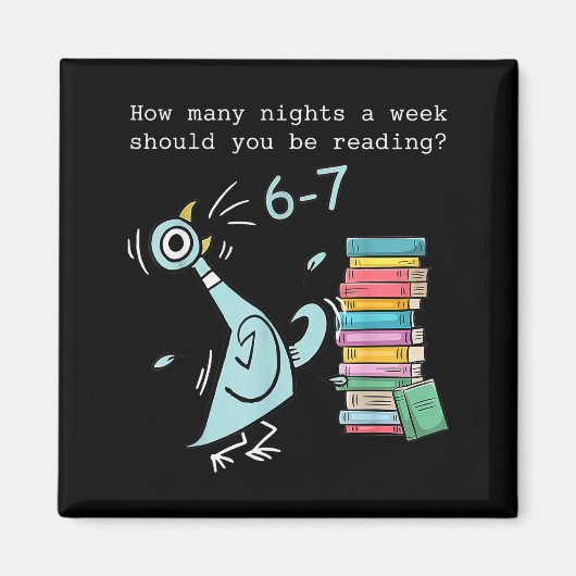 Aimant Combien de nuits par semaine devriez-vous lire 6–7 (Devant)