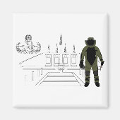 Aimant Combinaison de bombe commémorative EOD (Devant)