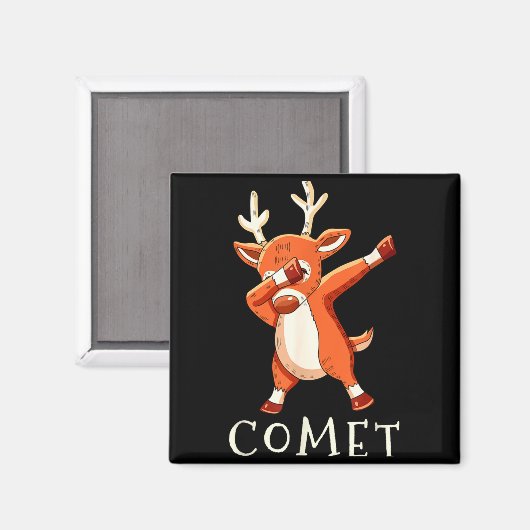 Aimant Comet Santas Reindeers Family Matching Outfit Chri (Recto/Verso)
