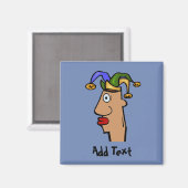 Aimant Comical Grmardi as jester, ajouter du texte (Recto/Verso)