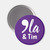 Aimant Comma Kamala et Tim 2024 (Recto/Verso)