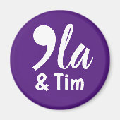 Aimant Comma Kamala et Tim 2024 (Devant)