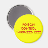 AIMANT COMMANDE POISON1-800-222-1222 (Recto/Verso)