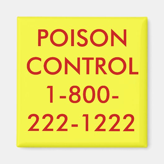 AIMANT COMMANDE POISON1-800-222-1222 (Devant)
