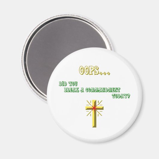 Aimant Commandement cassé Christian (Recto/Verso)