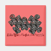 Aimant Comme deux pièces d'un puzzle (Devant)