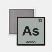 Aimant Comme - Fables d'Ésope Symbole de chimie du tablea (Recto/Verso)