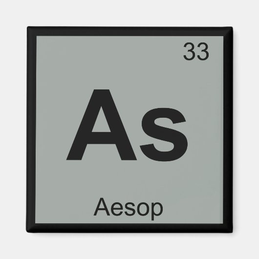 Aimant Comme - Fables d'Ésope Symbole de chimie du tablea (Devant)