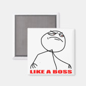 Aimant Comme un visage de mème de patron (Recto/Verso)