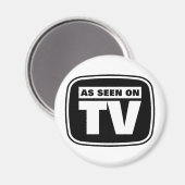 Aimant Comme vu à la télévision - noir et blanc (Recto/Verso)