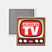 Aimant Comme vu à la télévision - Retro TV (Recto/Verso)