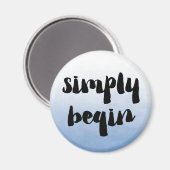 Aimant Commencer tout simplement | Motivation Dire l'aima (Recto/Verso)