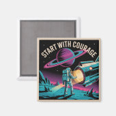 Aimant Commencez Avec Courage (Recto/Verso)